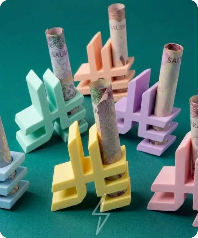 توزيعات رمز الريال السعودي