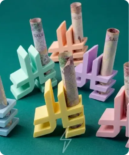 توزيعات رمز الريال السعودي